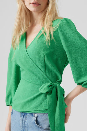 Pepper Aya Bluse - Verde brillante