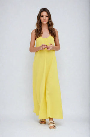 Natali Singlet Dress - Yellow