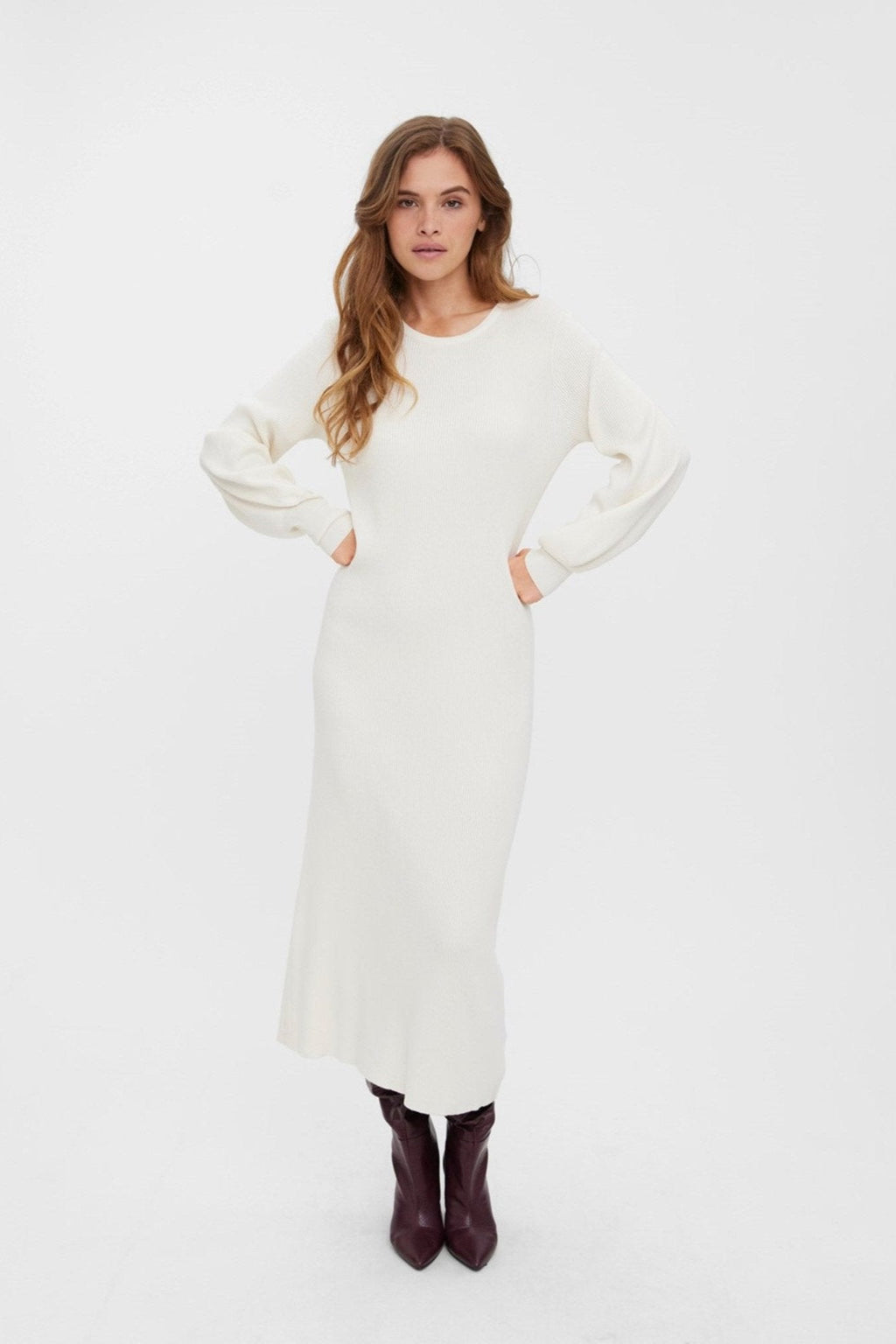 Valor O-Neck knit dress - Birch