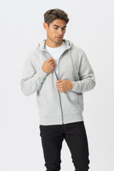 Sudadera con cremallera - Gris ceniza