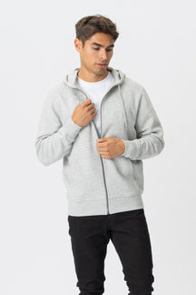 Sudadera con cremallera - Gris ceniza