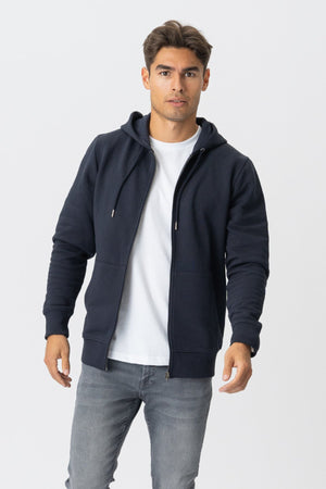 Zip Hoodie - Navy Blue