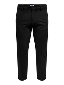 Pantalones de sarga de chino avi beam - negro