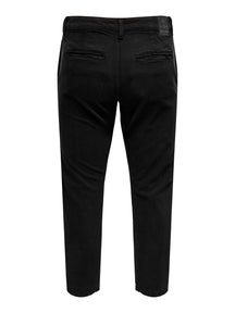 Pantalones de sarga de chino avi beam - negro
