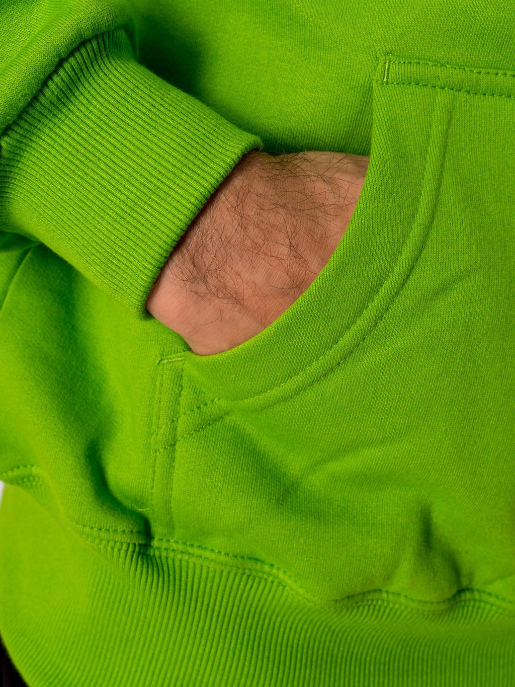 Sudadera con capucha básica - lima verde