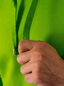 Sudadera con capucha básica - lima verde
