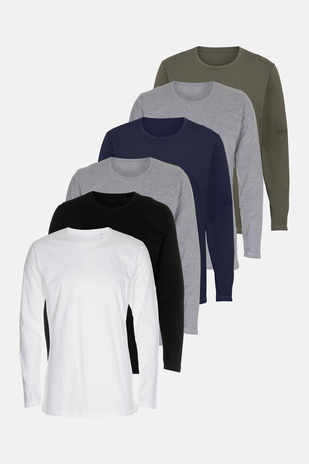 Camiseta básica de manga larga - paquete (6 pcs)