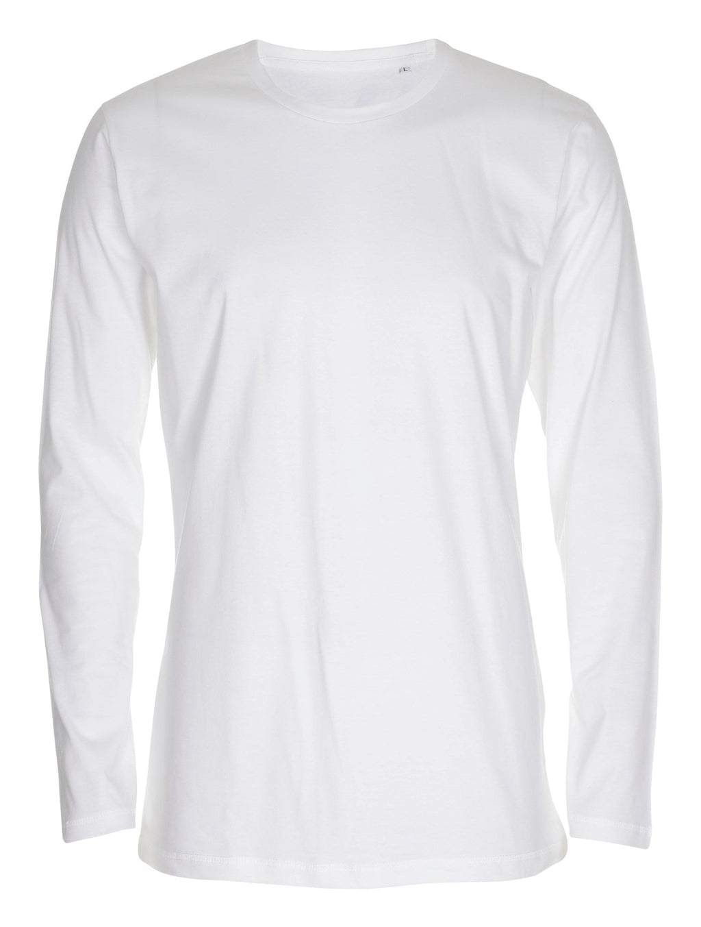 Camiseta básica de manga larga-blanco