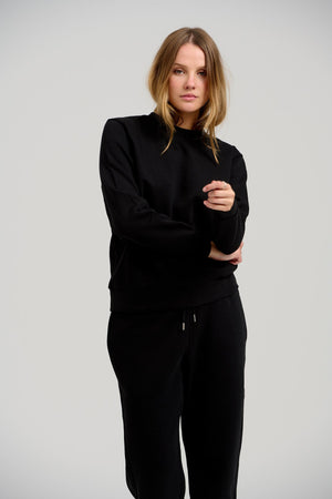 Basic SweatSuit with Crewneck (negro) - paquete (mujeres)