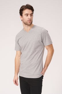 Basic Vneck t-shirt - Oxford Gray