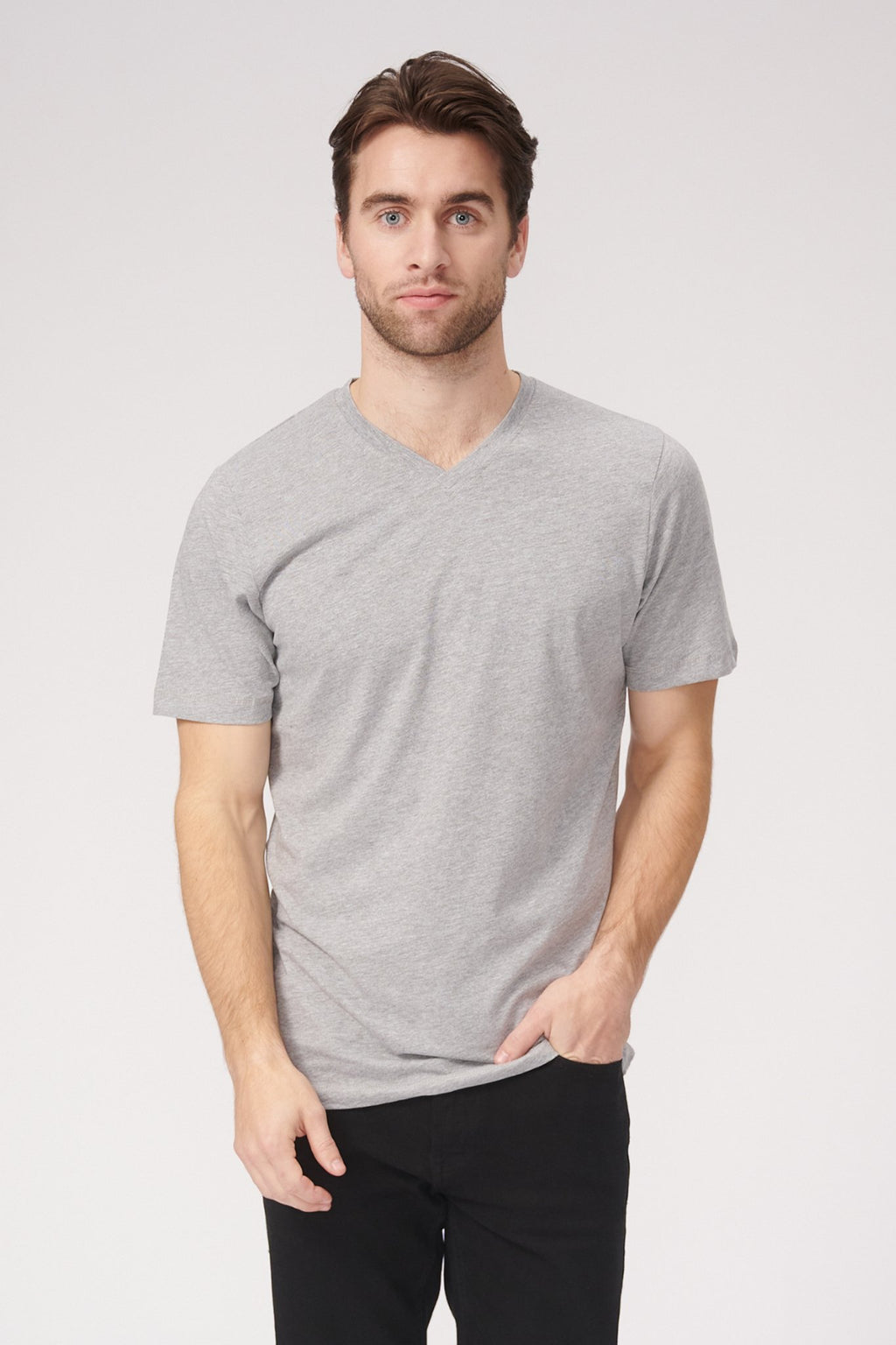 Camiseta básica de Vneck - Oxford Gray