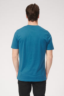 Camiseta básica de Vneck - Azul de petróleo