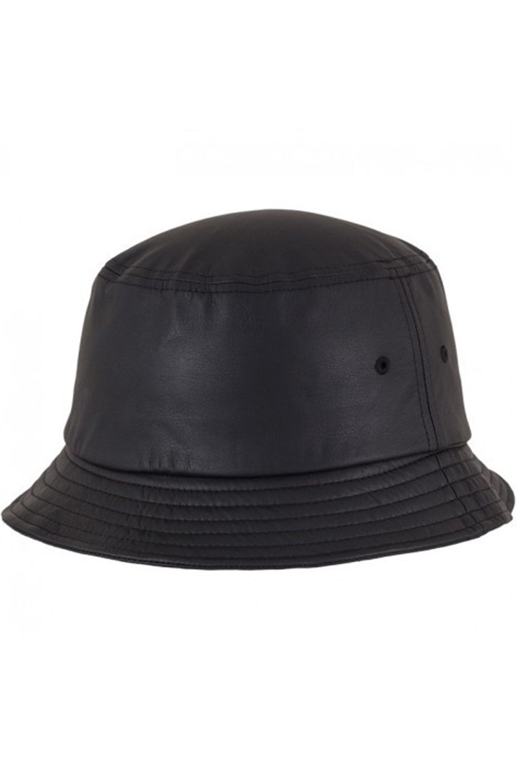 Sombrero de cubo - negros de cuero falso