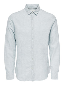 Camisa de manga larga de Caiden - Blue de cachemira