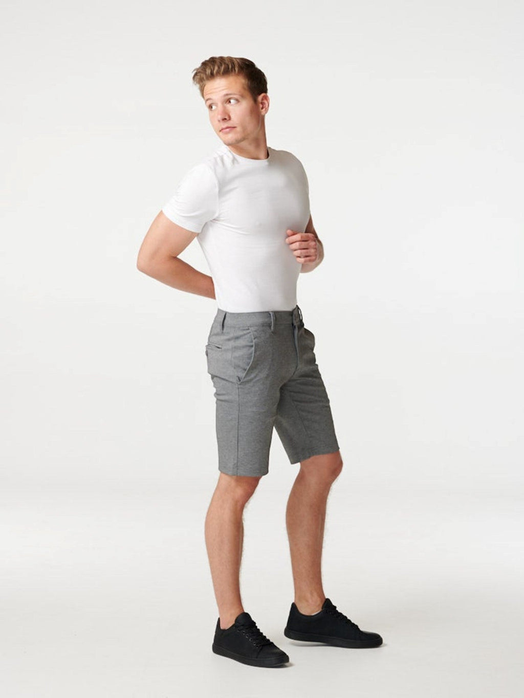 Pantalones cortos chino - gris moteado