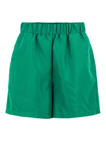 Pantalones cortos de cintura alta de Chrilina - verde simple