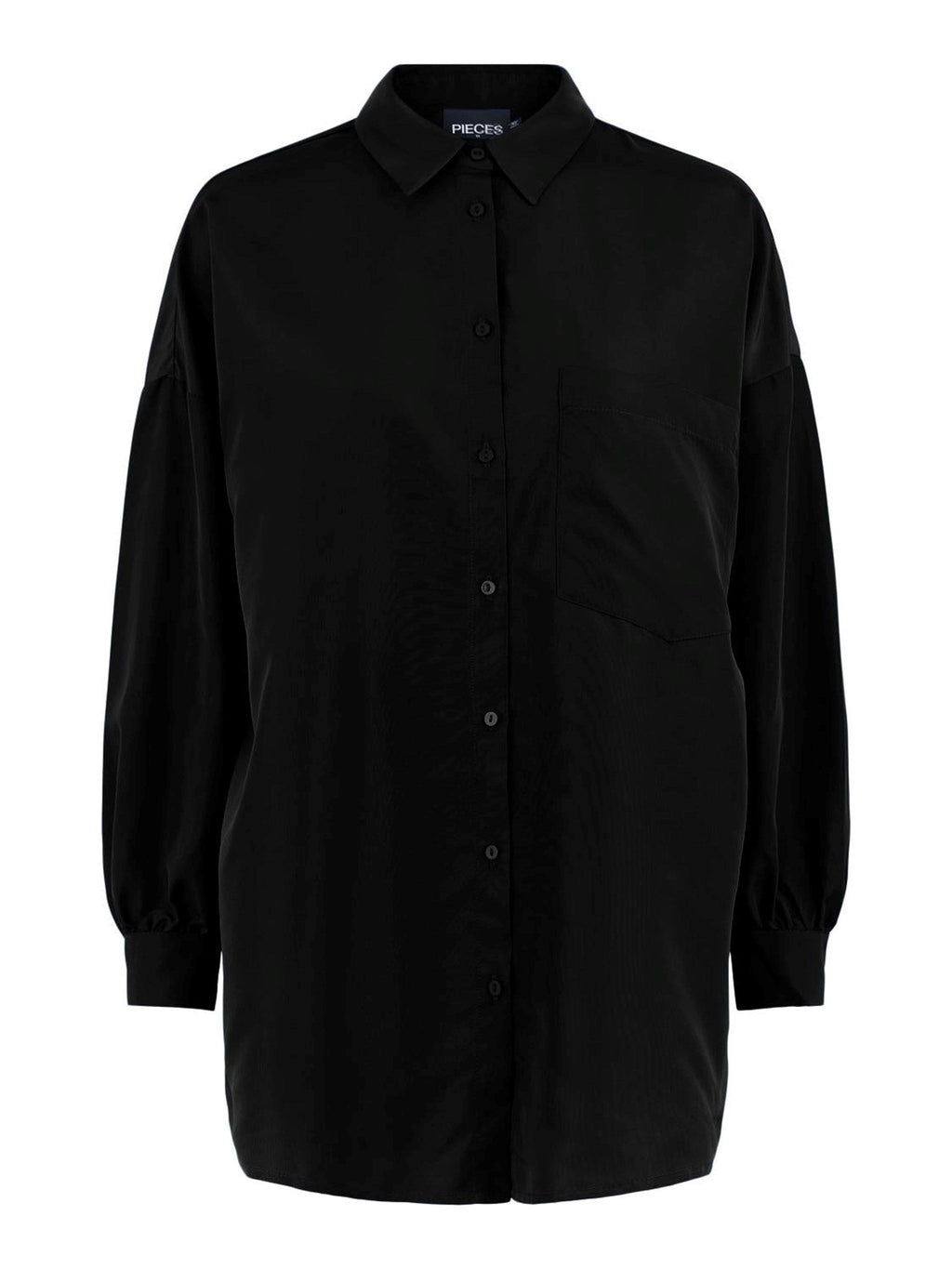 Camisa de gran tamaño de Chrilina - Negro