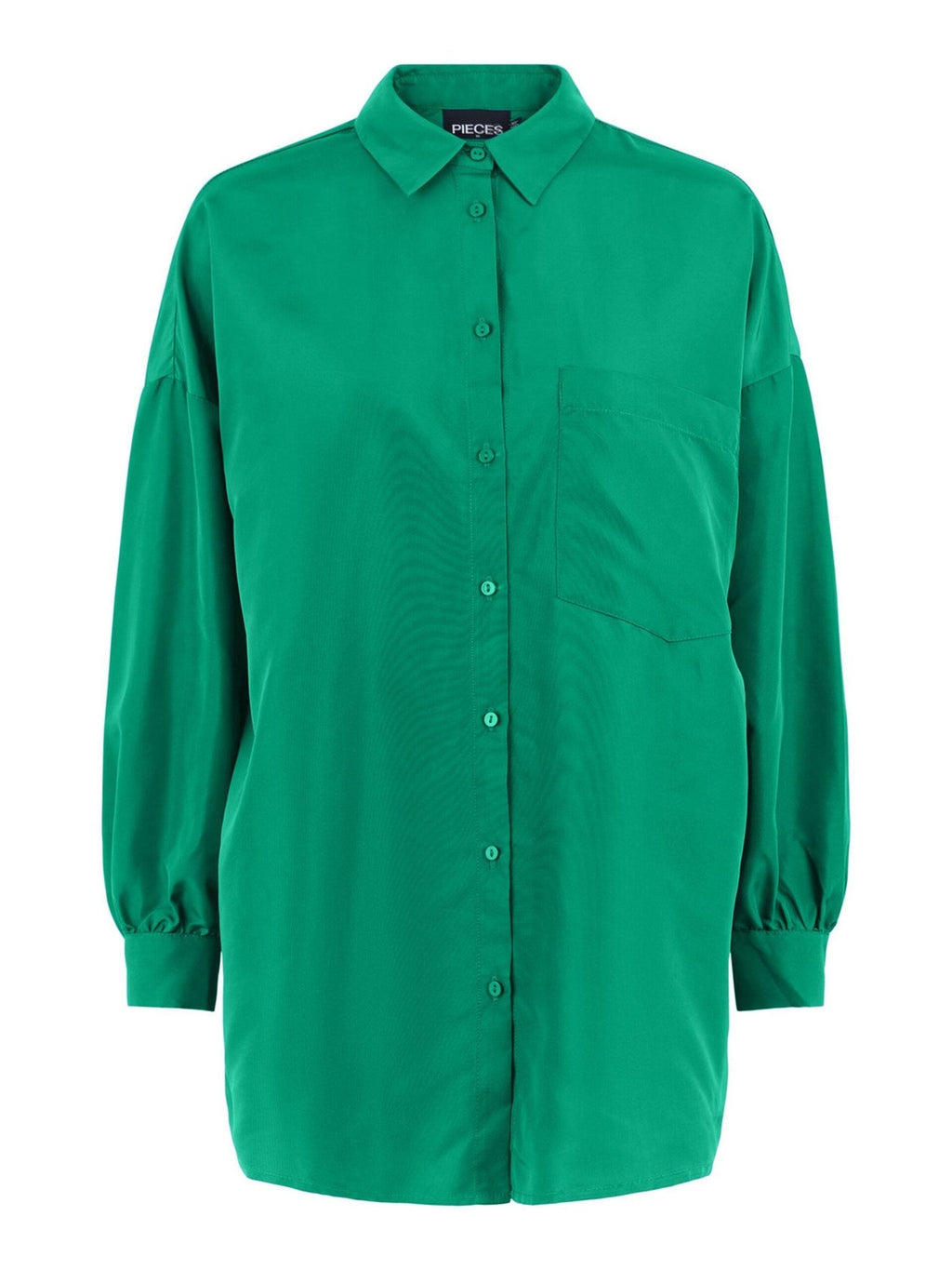 Camisa de gran tamaño de Chrilina - Verde simple