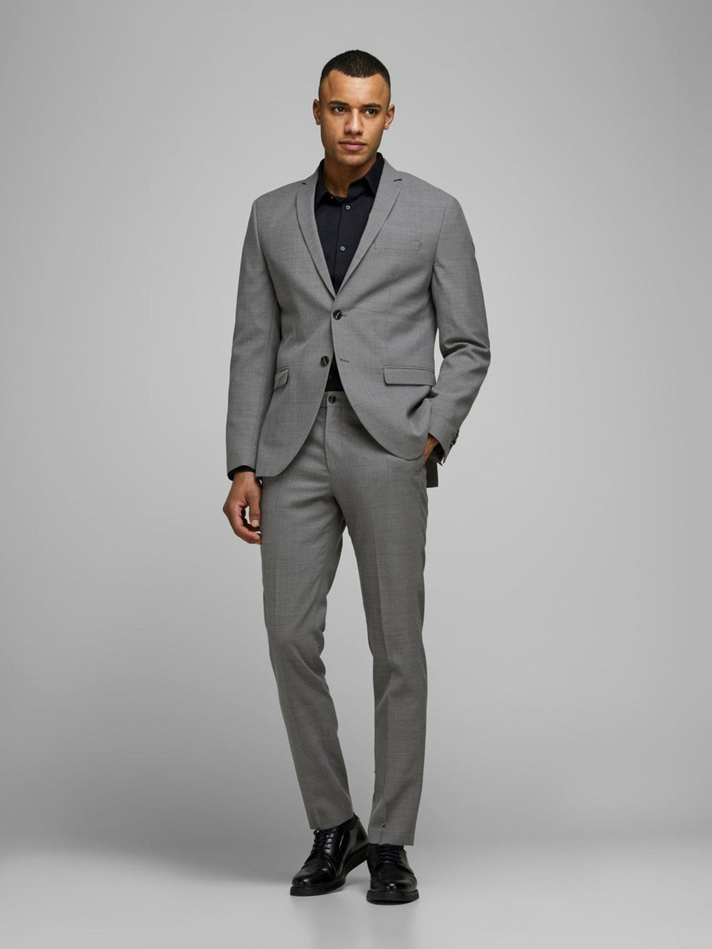 Pantalones clásicos de traje Slimfit - gris claro