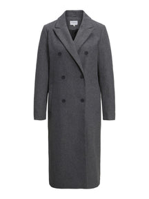 Abrigo de lana clásico - Melange gris oscuro