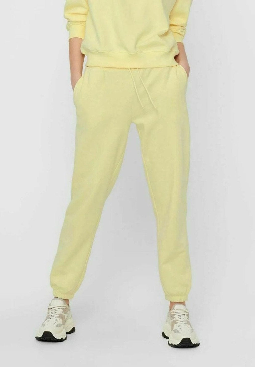 Pantalones de chándal cómodos - amarillo pastel