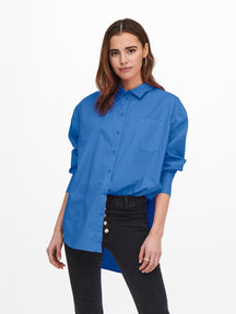 Camisa suelta de Corina - azul marino