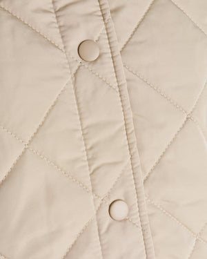 Daisy Short Quilt Vest - Beige - TeeShoppen Group™ - Jacket - Sisters Point