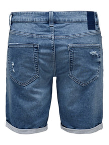 Pantalones cortos de mezclilla - mezclilla azul (con estiramiento)