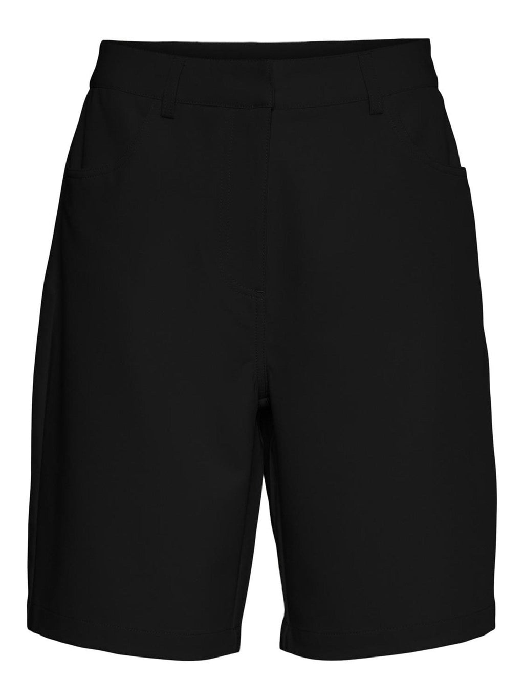 Drew Shorts anchos de cintura alta - Negro