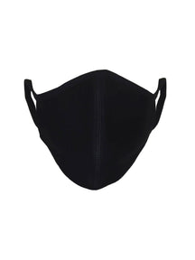 Máscara de tela con 3 capas - negro (algodón orgánico)
