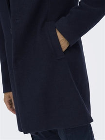 Jaqueta de lana de Jaylon - marina oscura