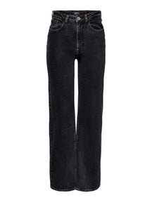 Jeans jugosos (pierna ancha) - denim negro