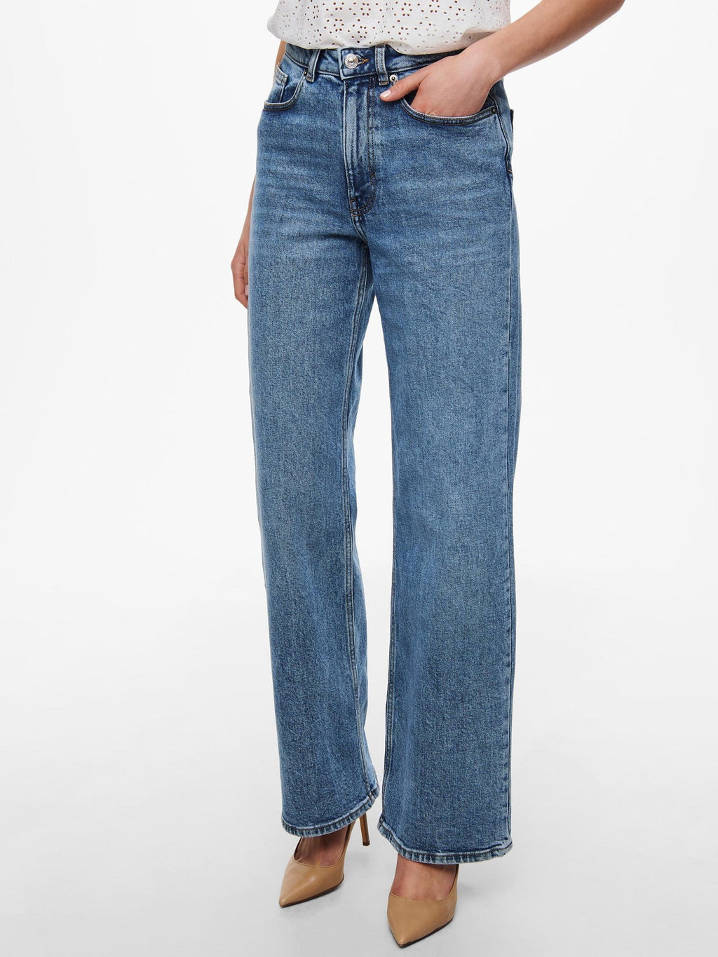 Jeans jugosos (pierna ancha) - Denim azul