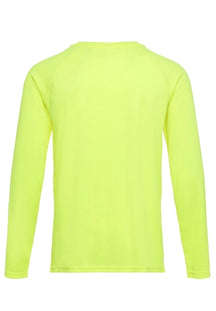 Camiseta de entrenamiento de manga larga-amarillo neón