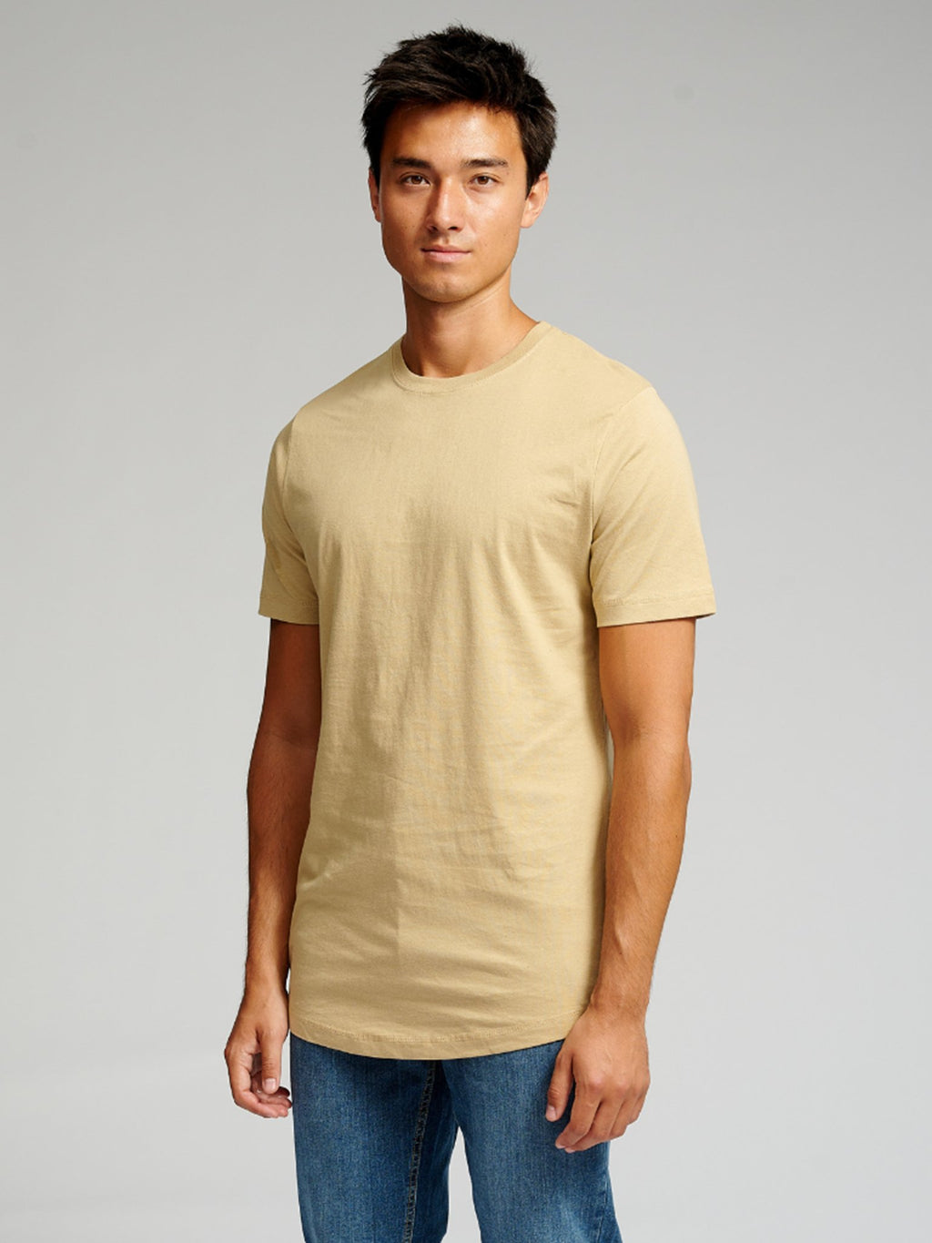 Camiseta larga - beige