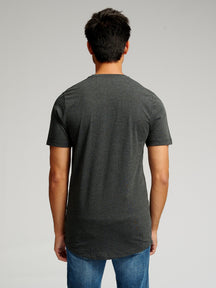 Camiseta larga - Melange gris oscuro