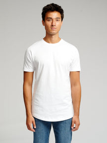 Camiseta larga - blanco