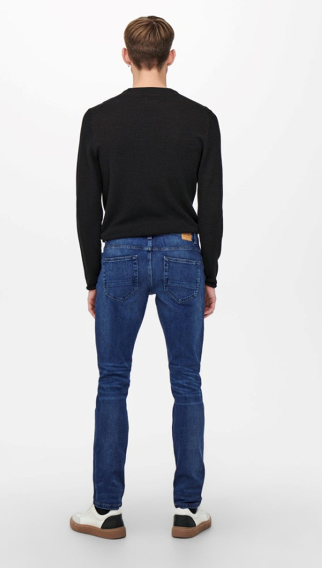 Jeans delgados de telar - mezclilla azul