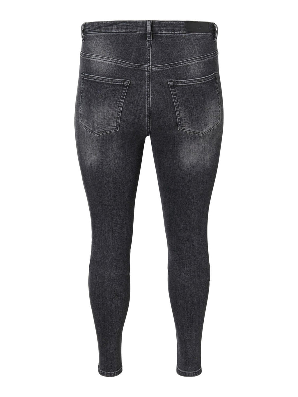 Lora Jeans de cintura alta (curva)-mezclilla gris negro