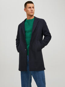 Abrigo de lana de moldeador - Blazer azul marino