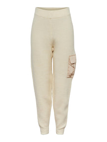 Pantalones de punto de Naura - Blanco antiguo