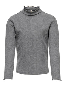 Nella suéter de manga larga - Melange de gris medio