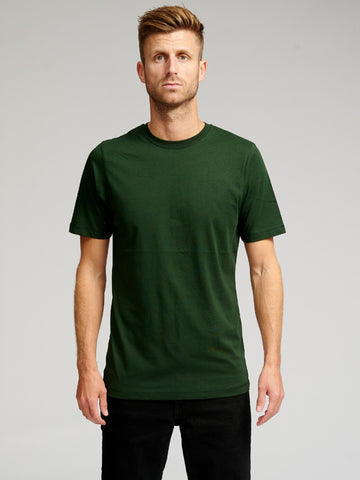 Camiseta básica orgánica - verde oscuro