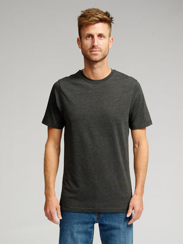 Camiseta básica orgánica - gris oscuro
