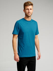 Camiseta básica orgánica - Azul de gasolina