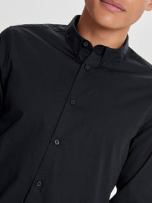Camisa de manga larga de Poplin - Negro