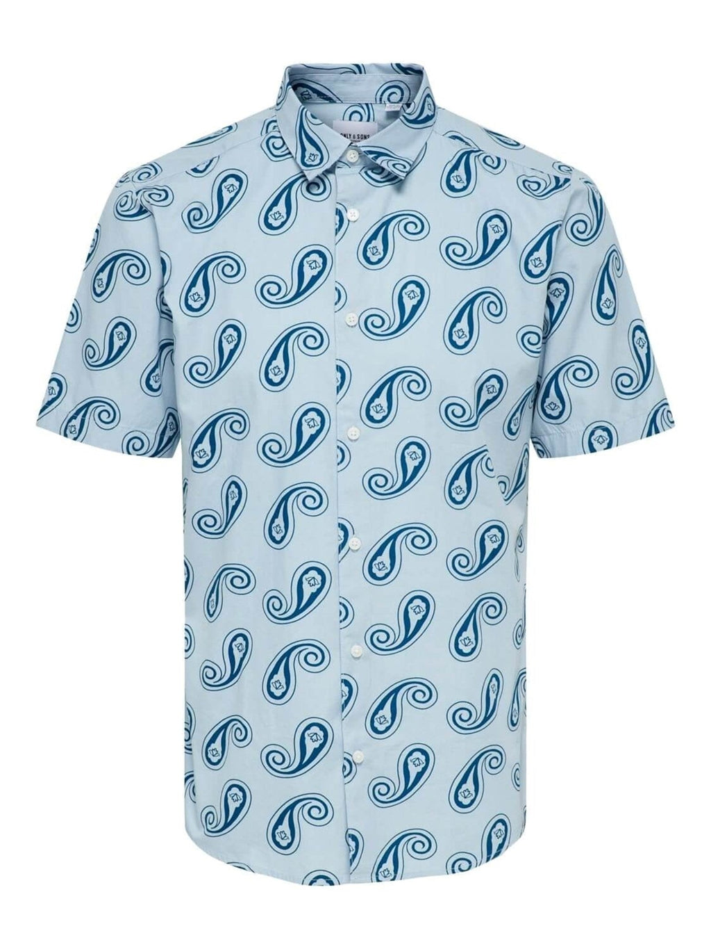 Camisa de manga corta impresa - azul claro