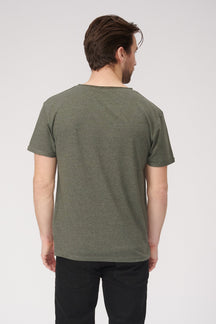 Camiseta de cuello crudo - Mottled Green