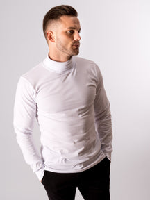 Suéter de cuello roll - blanco
