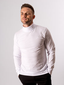 Suéter de cuello roll - blanco